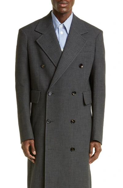 Bottega Veneta Grey Curved Sleeve Wool Coat