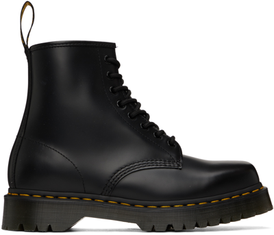 Dr. Martens' Black 1460 Bex Boots In Black Polished Smoot