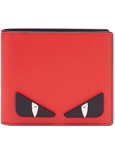 Fendi Bag Bugs-appliqué Wallet - Red