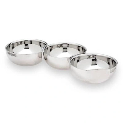 Godinger Hammered Set Of Three 4.5in Bowls In Nocolor