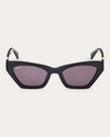 Max Mara Monogram Acetate Cat-eye Sunglasses In Smoke