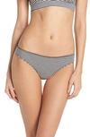 Madewell Jersey Thong In Deep Navy Stripe