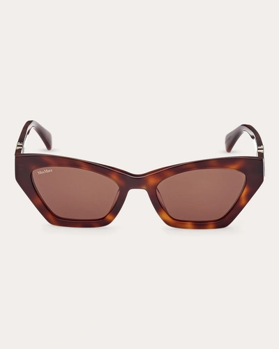 Max Mara Monogram Acetate Cat-eye Sunglasses In Black