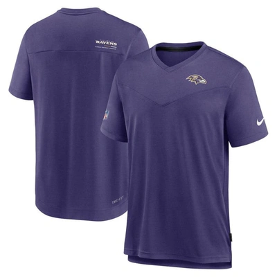 Nike Men's Dri-fit Lockup Coach Uv (nfl Baltimore Ravens) Top In Purple