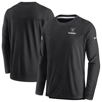 Nike Men's Dri-fit Lockup (nfl Las Vegas Raiders) Long-sleeve Top In Black