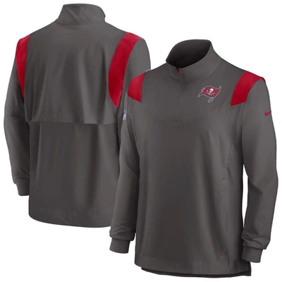 Nike Men's Repel Coach (nfl Tampa Bay Buccaneers) 1/4-zip Jacket In Pewter