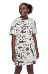 Nike Kids' Sportswear Print Cotton T-shirt Dress In Black