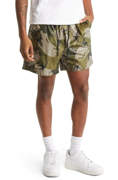 Nike Tech Pack Camo Water Repellent Woven Shorts In Grey