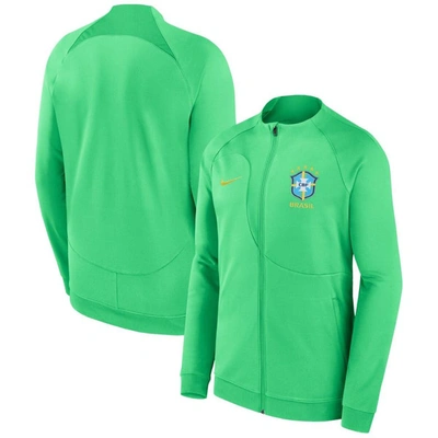 Nike Men's Brazil Academy Pro Knit Soccer Jacket In Green