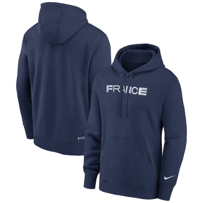 Nike Men's Fff Club Fleece Pullover Hoodie In Blue