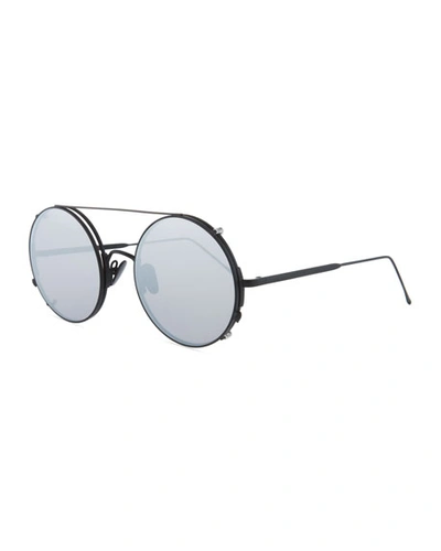 Sunday Somewhere Valentine Round Clip-on Sunglasses In Black