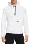 Nike Men's Therma-fit Pullover Fitness Hoodie In White