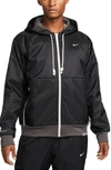 Nike Men's Therma-fit Standard Issue Winterized Full-zip Basketball Hoodie In Black