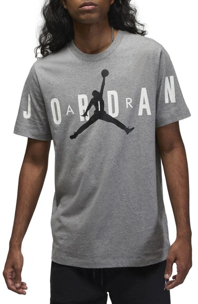 Jordan Men's  Air Stretch T-shirt In Grey/white/black
