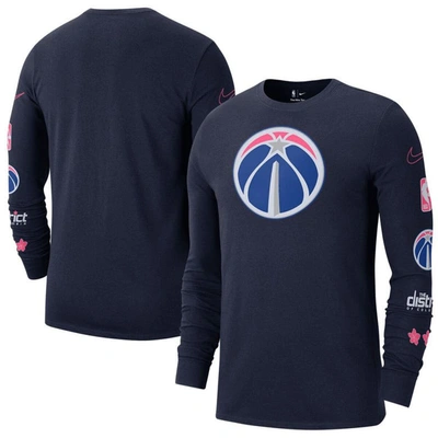 Nike Washington Wizards City Edition  Men's Nba Long-sleeve T-shirt In Blue