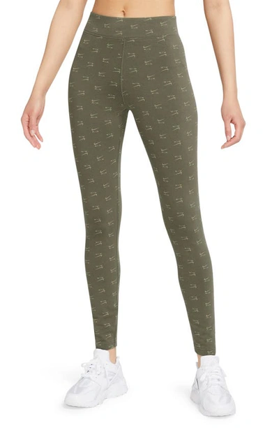 Nike Women's Air High-waisted Printed Leggings In Green