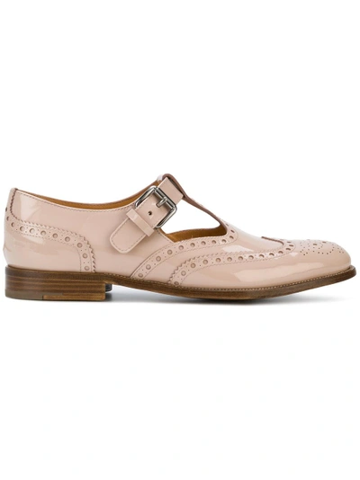 Church's Classic Buckled Brogues In Pink