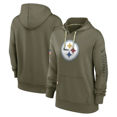 Nike Women's Dri-fit Salute To Service Logo (nfl Pittsburgh Steelers) Pullover Hoodie In Brown