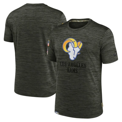 Nike Men's Dri-fit Salute To Service Velocity (nfl Los Angeles Rams) T-shirt In Olive