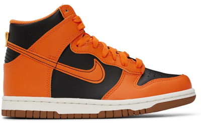 Nike Kids Orange & Black Dunk High Big Kids Sneakers