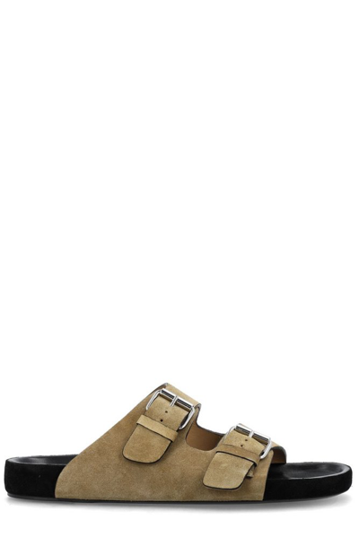 Isabel Marant Lekson Buckle Detailed Sandals In Taupe