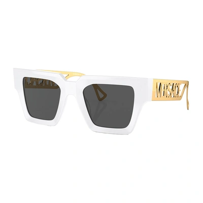 Versace Ve 4431 401/87 50mm Womens Square Sunglasses In Dark / Grey / White