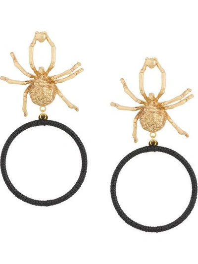 Lako Bukia X Natia Khutsishvili Natia X Lako Detailed Spider Earrings In Metallic