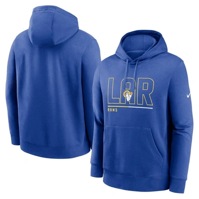 Nike Men's City Code Club (nfl Los Angeles Rams) Menâs Pullover Hoodie In Blue