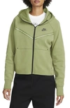 Nike Women's  Sportswear Tech Fleece Windrunner Full-zip Hoodie In Green/black