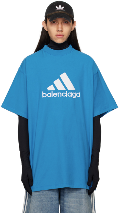 BALENCIAGA (バレンシアガ)Blue Athletic T-Shirt BALENCIAGA Blue Athletic T-Shirt