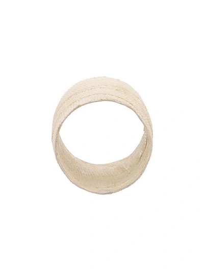 Detaj Bandage Ring In White