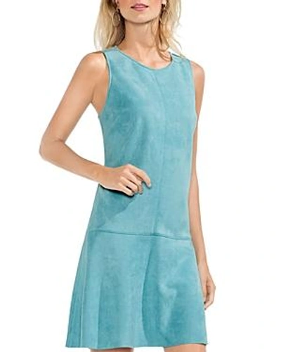 Vince Camuto Sleeveless Faux-suede Shift Dress In Wild Rose