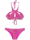 Amir Slama Cut Out Details Bikini Set In Pink