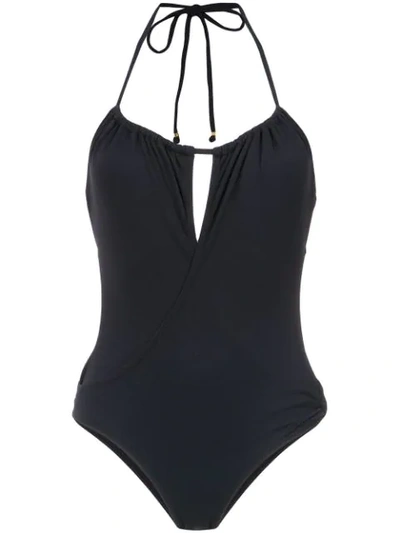 Amir Slama Halterneck Swimsuit In Black