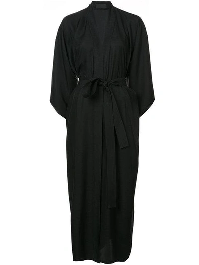 Nili Lotan Maia Silk Kimono In Black