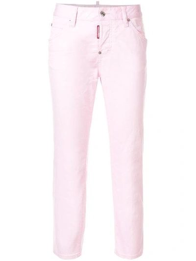 Dsquared2 Cropped Jeans In Pink