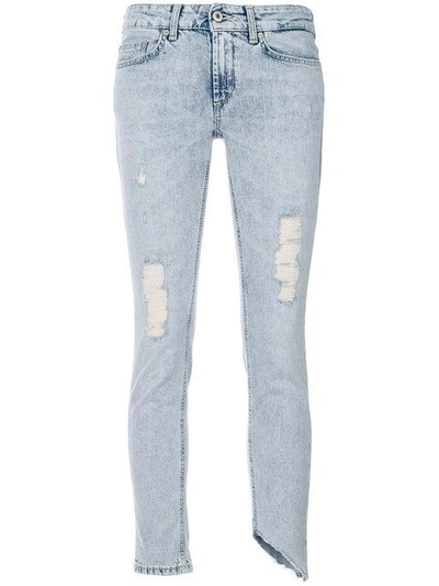 Dondup Distressed Cropped Jeans - Blue