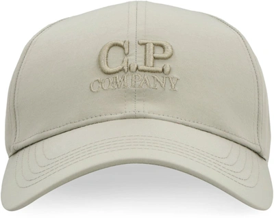 C.p. Company Logo-embroidered Baseball Cap In Silver_sage