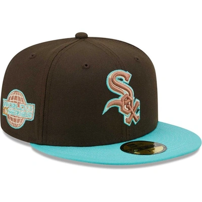 New Era Men's  Brown, Mint Chicago White Sox Walnut Mint 59fifty Fitted Hat In Brown,mint