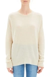 Theory Karenia Long Sleeve Cashmere Sweater In Ivory