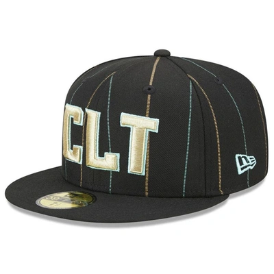 New Era Men's  Black Charlotte Hornets 2022/23 City Edition Official 59fifty Fitted Hat