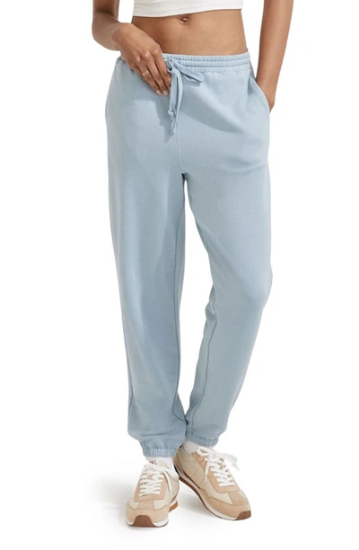 Madewell Mwl Superbrushed Easygoing Sweatpants In Terrace Blue