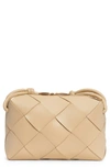 Bottega Veneta Large Intrecciato Leather Crossbody Bag In 9776 Porridge-gold