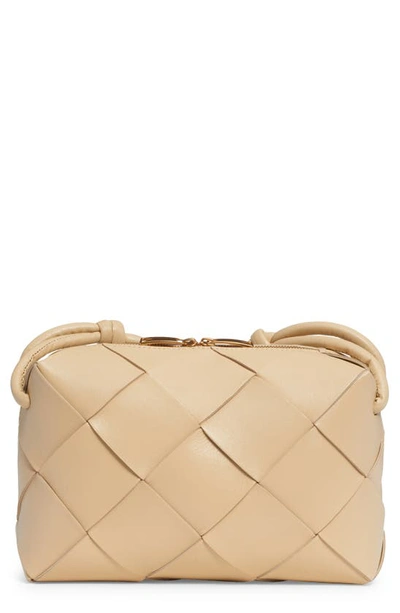 Bottega Veneta Large Intrecciato Leather Crossbody Bag In 9776 Porridge-gold