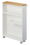 Yamazaki Tower Slim Rolling Bathroom Cabinet In White