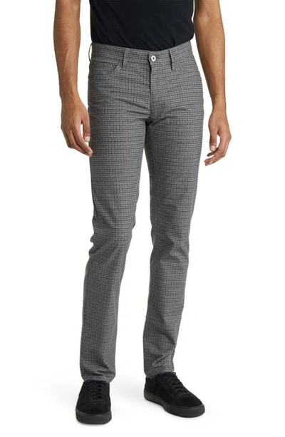 Brax Chuck Gingham Five-pocket Slim Fit Pants In Graphit