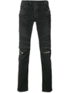 Balmain Distressed Skinny Jeans - Grey