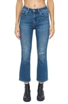 Pistola Lennon High Waist Ankle Bootcut Jeans In Plaza Distressed