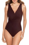 Miraclesuit Twisted Sister Esmerlda One-piece Swimsuit In Sumatra Brown