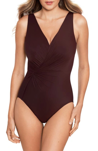 Miraclesuit Twisted Sister Esmerlda One-piece Swimsuit In Sumatra Brown